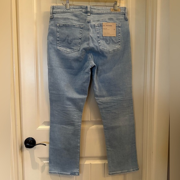 Adriano Goldschmied Mari Crop High Rise Slim Straight Light Wash NWT Size 33 - Picture 3 of 8